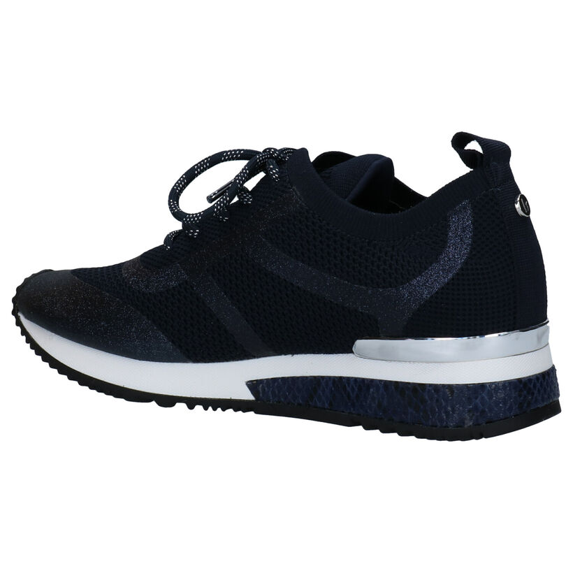 La Strada Baskets casual en Bleu foncé en textile (288477)