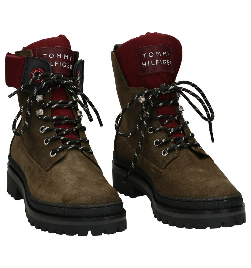 Tommy Hilfiger Boots à lacets en Cognac en daim (255931)