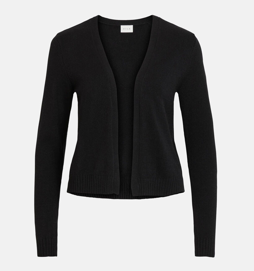 Vila Ril Open Cardigan tricot en Noir pour femmes (328852)
