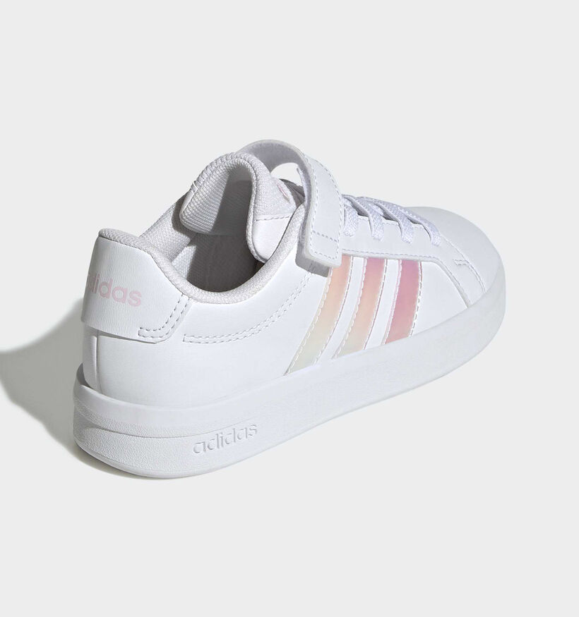 adidas Grand Court 3.0 Iridescent Baskets en Blanc pour filles (366730) - pour semelles orthop&eacute;diques