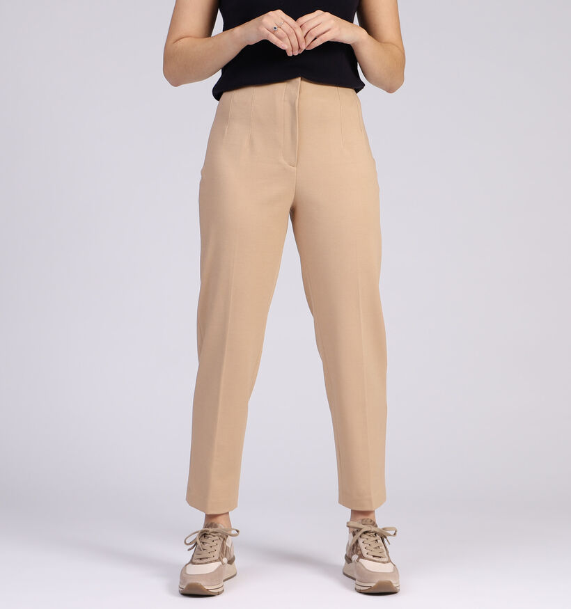 comma Pantalon Habilées en Beige (304387)