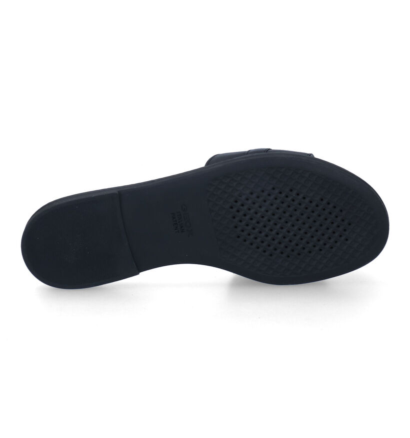 Geox Naileen Zwarte Slippers in leer (311599)