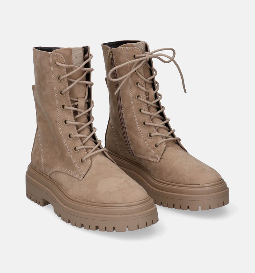 Signatur Boots à lacets en Beige pour femmes (296062)