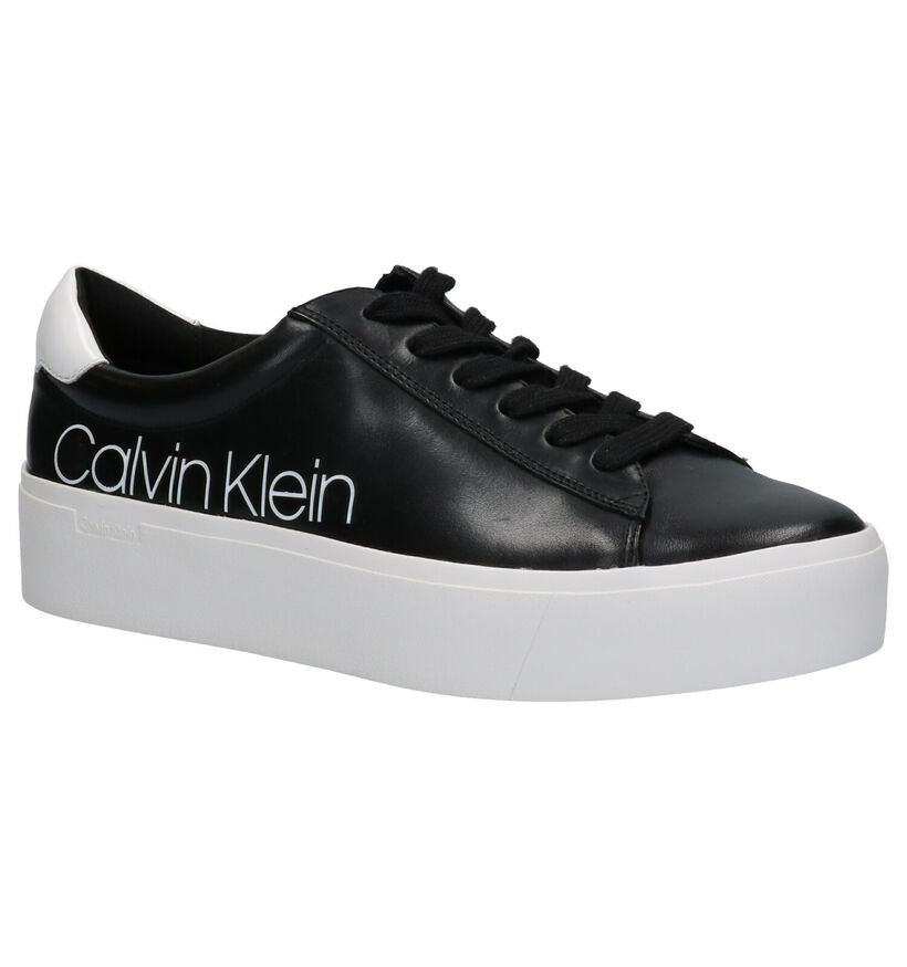 Calvin Klein Janika Baskets en Noir en cuir (255818)