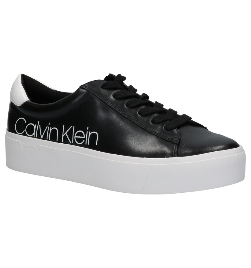 Calvin Klein Janika Zwarte Sneakers in leer (255818)