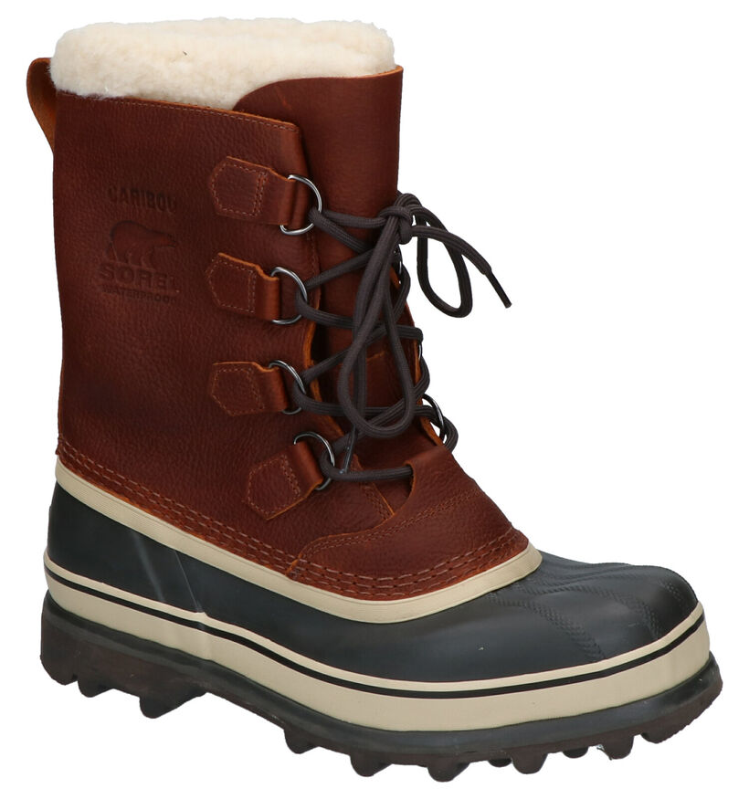 Sorel Caribou Bruine Snowboots in leer (252850)