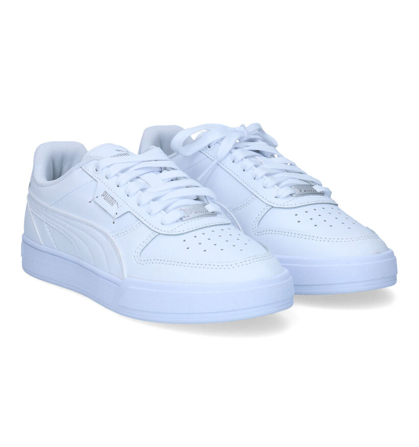 Puma Caven Dime Baskets en Blanc en cuir (307175)