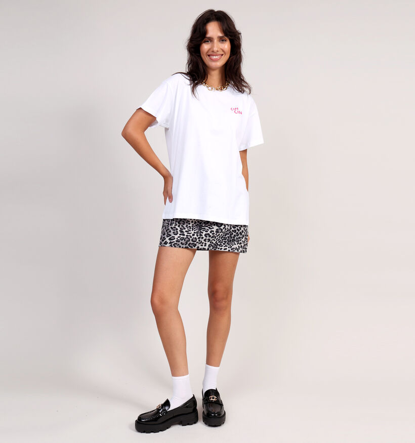 Pieces Witte T-shirt voor dames (365639)