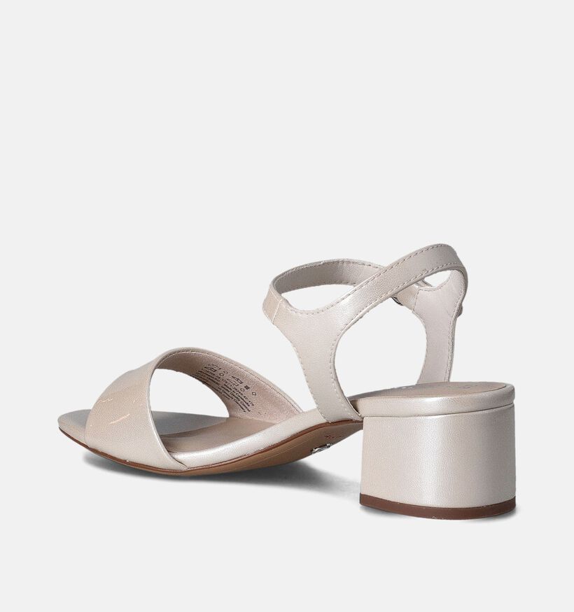 Tamaris Beige Sandalen met blokhak voor dames (354554)