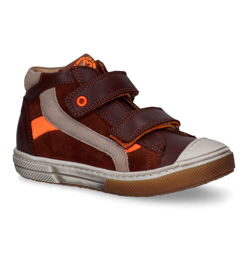 Stones and Bones Rento Cognac Velcroschoenen in leer (314276)