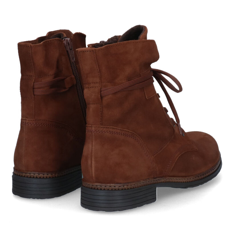 Gabor Best Fitting Bottines à lacets en Cognac pour femmes (315330) - pour semelles orthopédiques