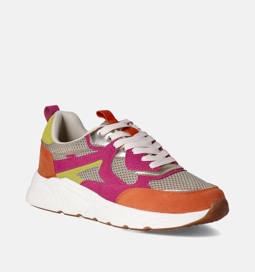 Posh by Poelman Baskets casual en Rose pour femmes (353728) - pour semelles orthopédiques