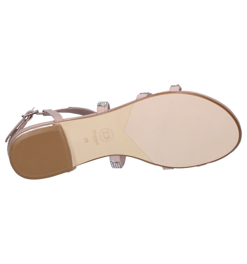 Dune Sandales plates en Nude en simili cuir (240136)