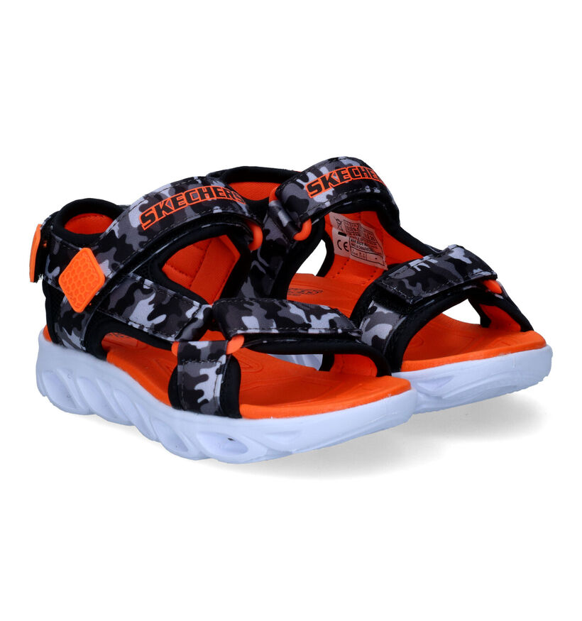 Skechers S Lights Hypno-Splash Oranje Sandalen in stof (307238)