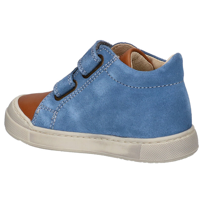 Falcotto Gazer Blauwe Velcroschoenen in daim (275704)