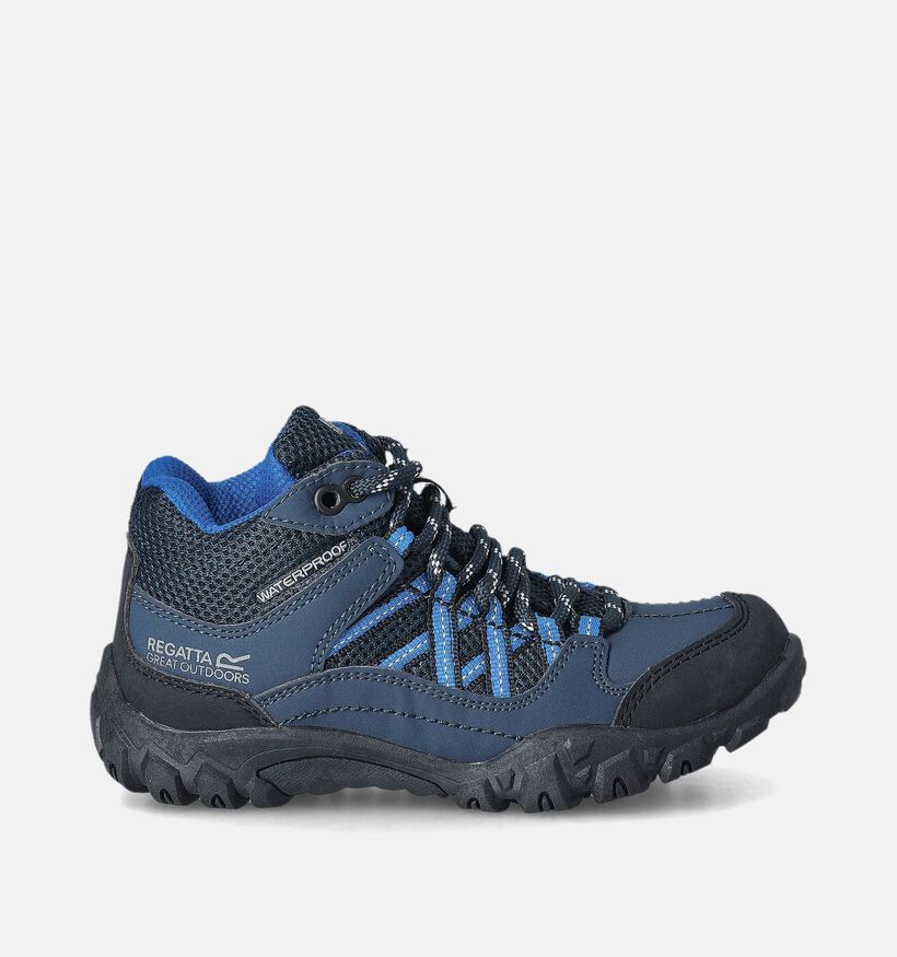 Regatta Edgepoint Mid Jnr Blauwe Wandelschoenen voor jongens (361301) - geschikt voor steunzolen