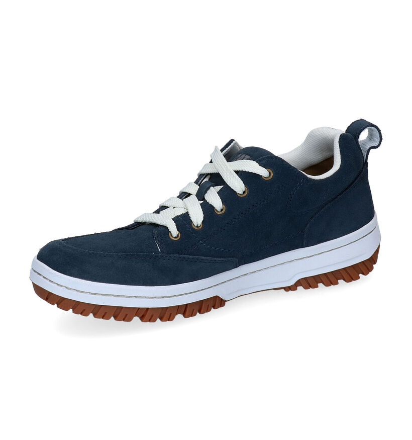 Caterpillar Decade Baskets en Bleu en nubuck (295144)