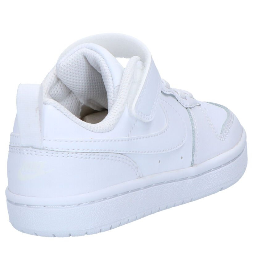 Nike Court Borough Low Witte Sneakers in kunstleer (293604)