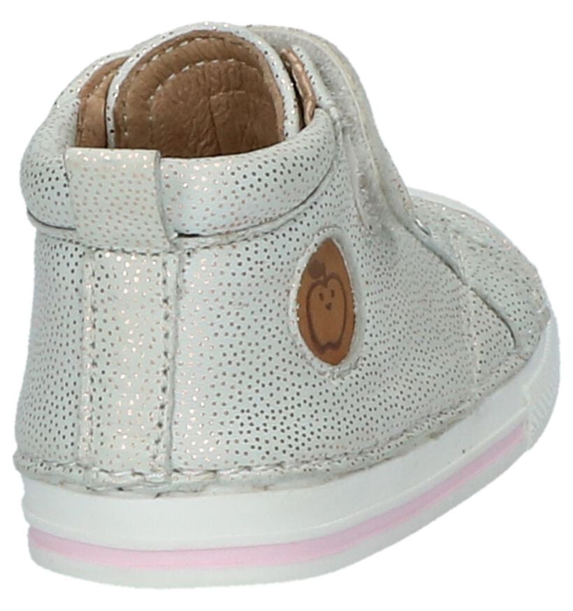 Zilveren Babyschoentjes Shoo Pom Oki Pad Lace in leer (215654)