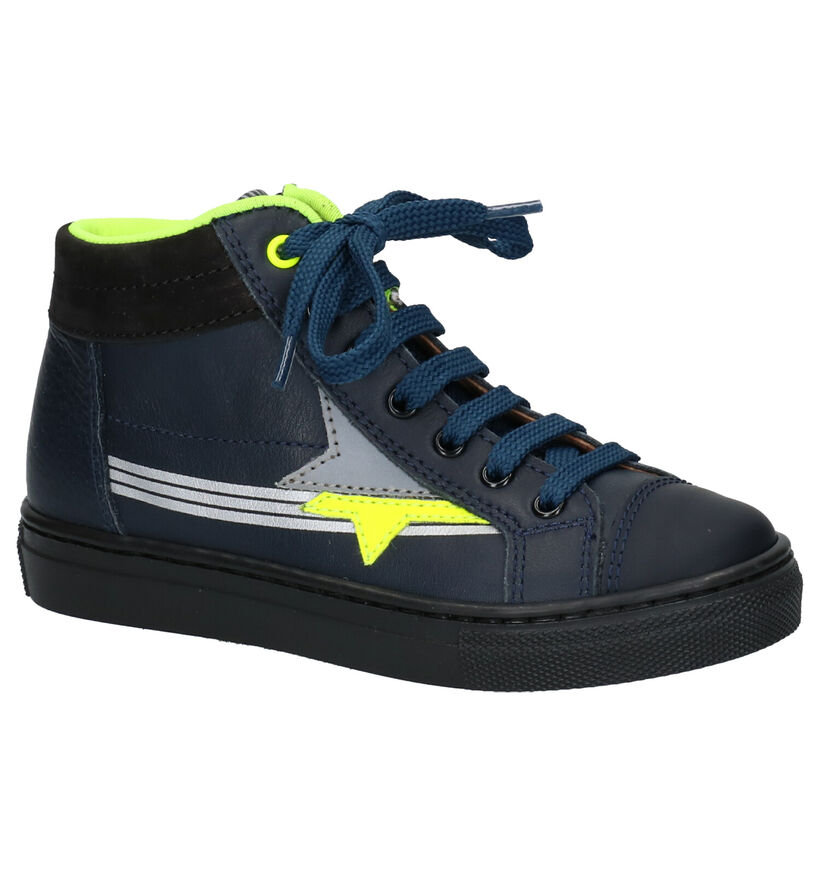 Romagnoli Blauwe Hoge Schoenen in leer (259603)