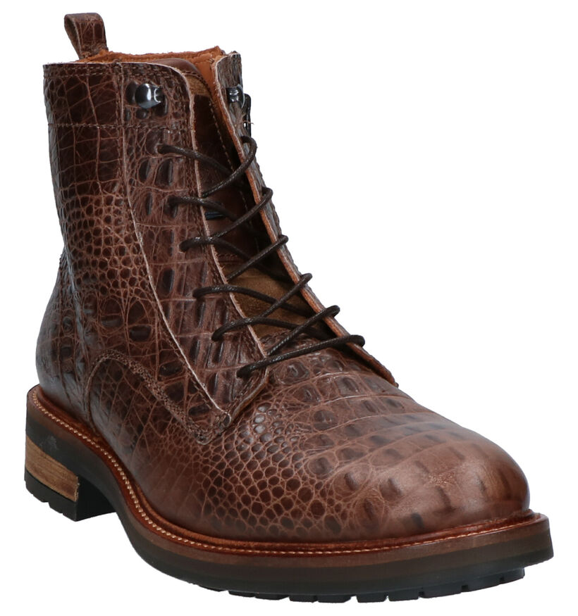 Olivier Strelli Wonkers Bruine Boots in leer (261413)