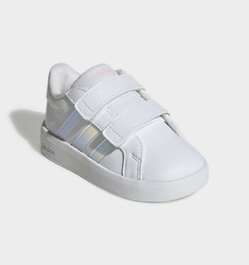 adidas Grand Court Low Sneakers core white/ Crystal Linen/ Aurora Coffee/ftwr white/ iridescent/ ftwr white