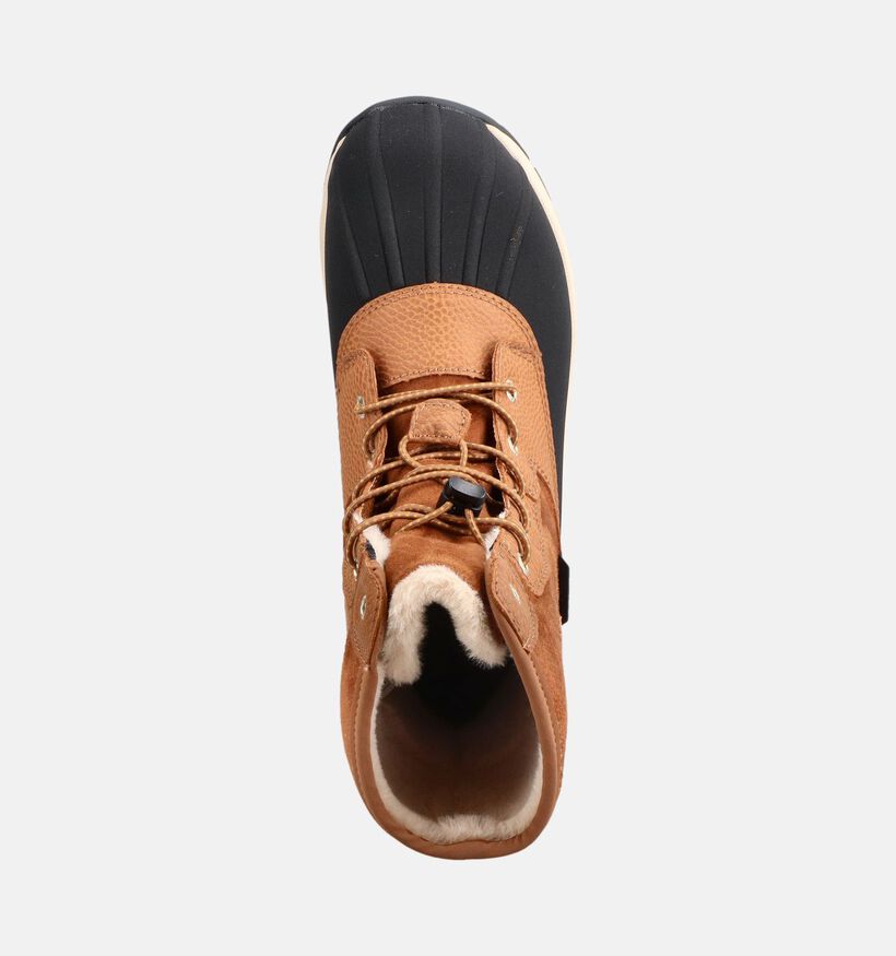 Luhta Tuttu MS Boots en Cognac/Noir pour femmes (378595) - pour semelles orthop&eacute;diques