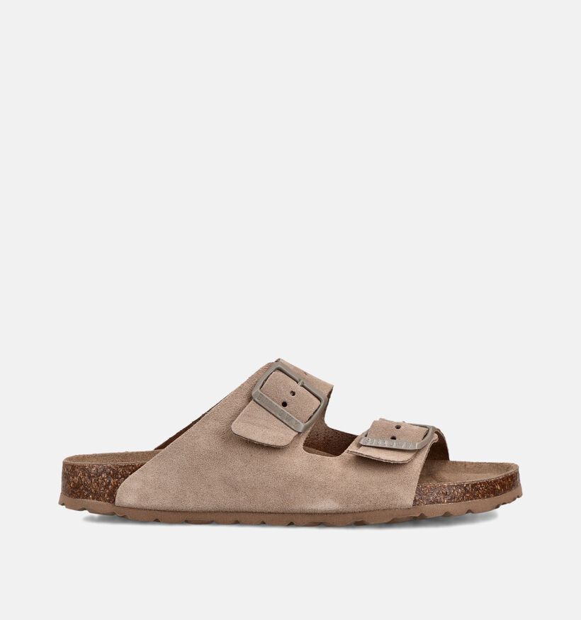 Billowy Sandalia Nu-pieds plates en Marron pour femmes (377838)