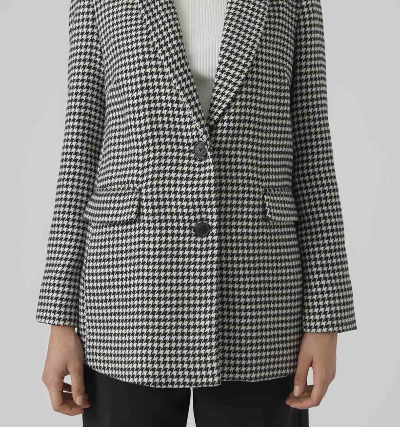 Vero Moda Harper Zwarte Pied de poule blazer voor dames (334146)