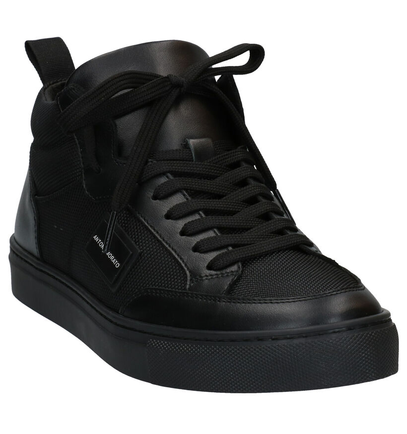 Antony Morato Zwarte Hoge Schoenen in leer (282683)