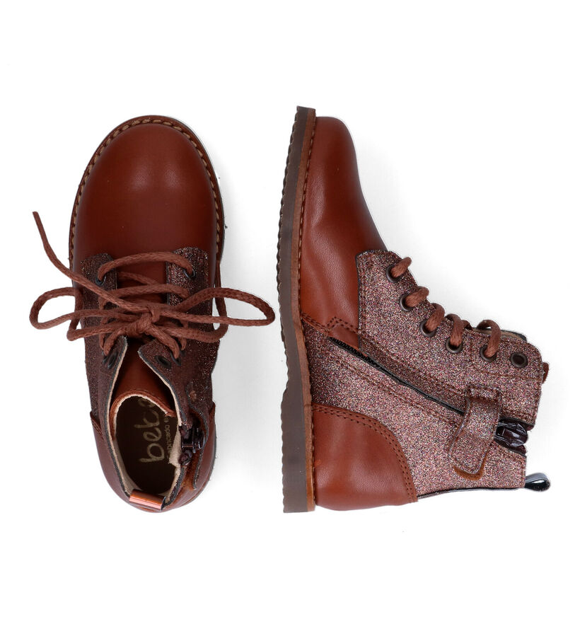 Beberlis Cognac Boots in leer (315701)