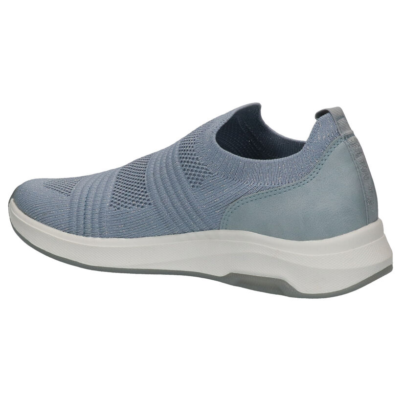Dazzle Blauwe Slip-on sneakers in stof (274255)