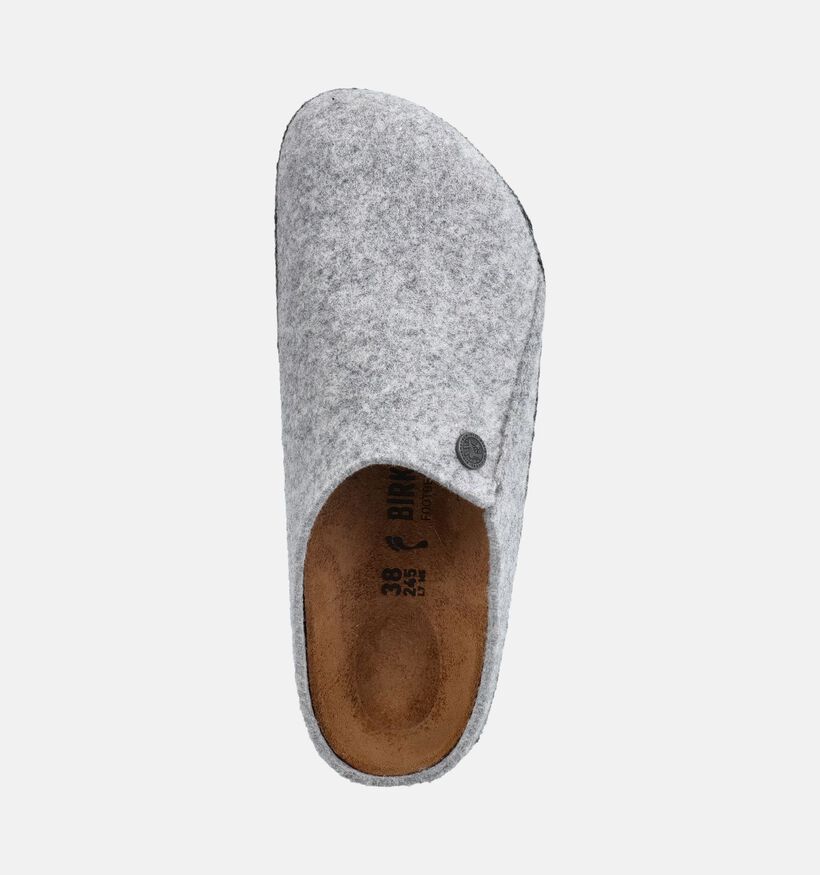 Birkenstock Zermatt Felt Pantoufles en Gris pour femmes (376069)
