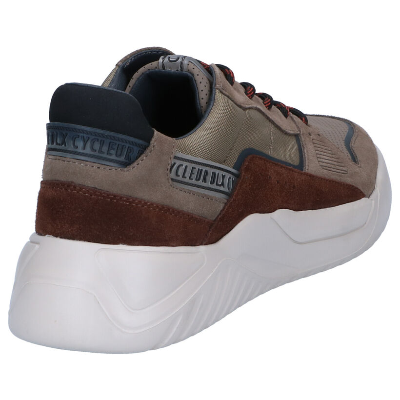 Cycleur de Luxe Oregon Chaussures à lacets en Taupe en cuir (298980)
