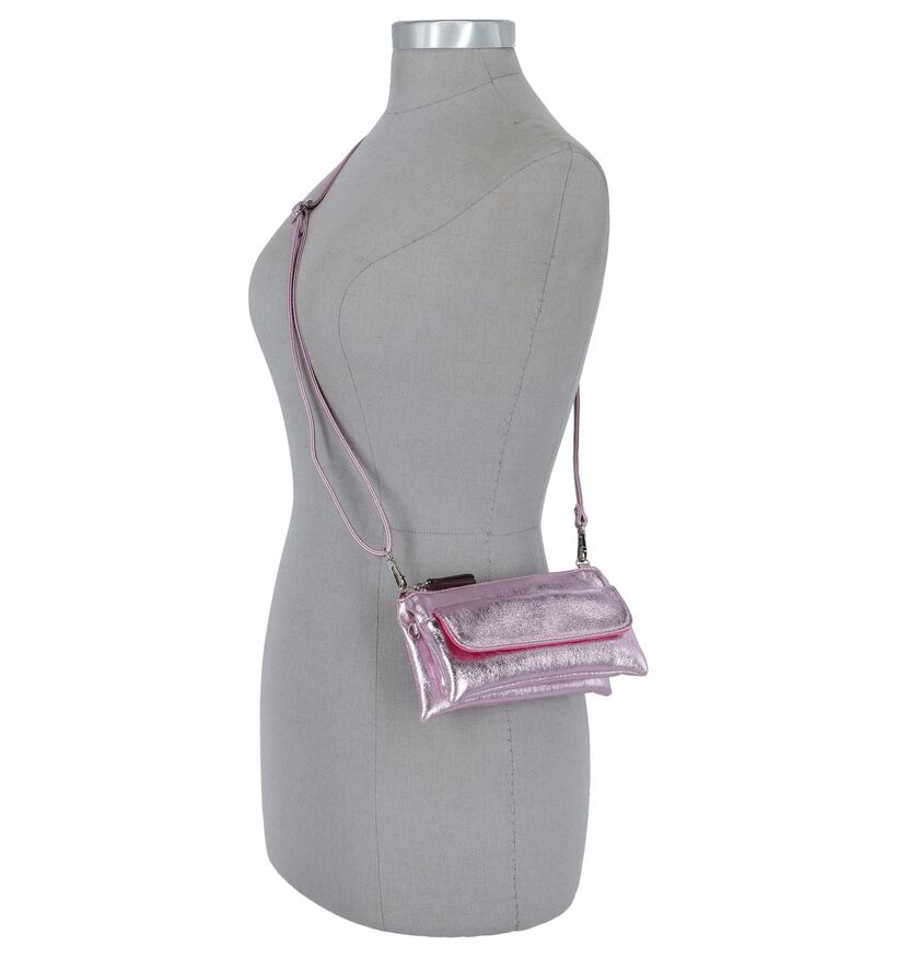 Emmy Wieleman Rimini Roze Crossbody Tas in kunstleer (215311)