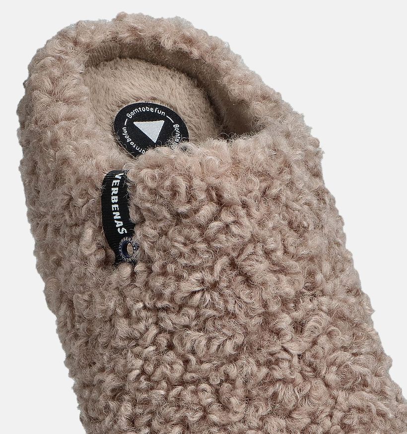 Verbenas York Curly Pantoufles en Beige pour femmes (376171)
