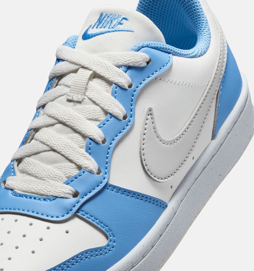 Nike Court Borough Low 2 Sneakers Wit-Blauw voor jongens, meisjes (357365) - geschikt voor steunzolen
