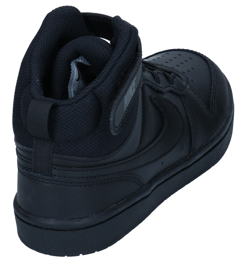 Nike Court Borough Baskets en Noir en cuir (293612)