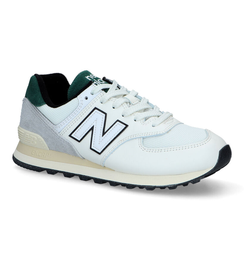 New Balance 574 Baskets en Blanc pour hommes (319188) - pour semelles orthopédiques