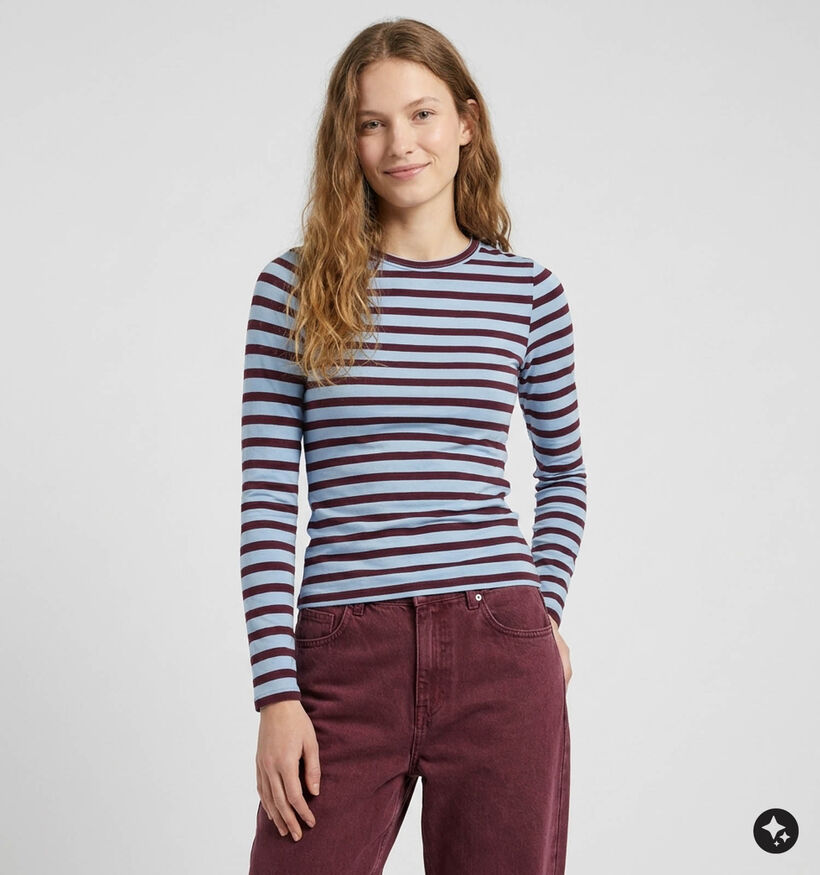The Shirt Project Bordeaux T-shirt met Lange Mouwen voor dames (381888)