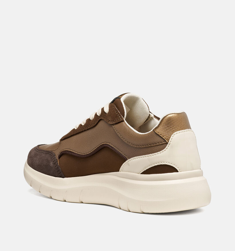 Geox Plummery Bruine/Taupe Sneakers voor dames (376389) - geschikt voor steunzolen