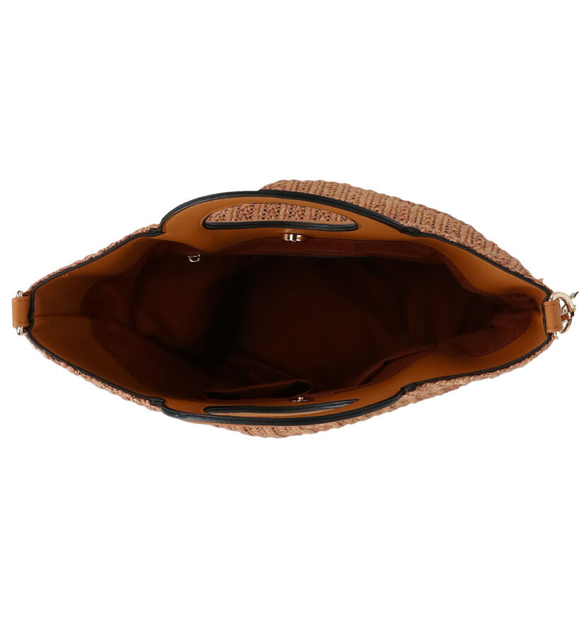 Hampton Bays Alex Cognac Handtas in stof (277928)