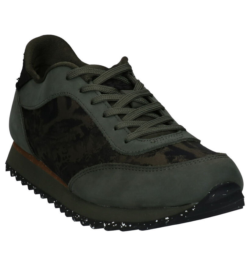 Woden Nynne Jacquard Zwarte Sneakers in daim (254203)