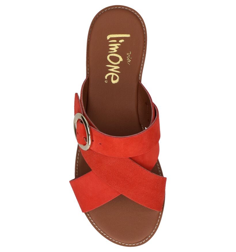 Oranje Slippers Via Limone in nubuck (242730)