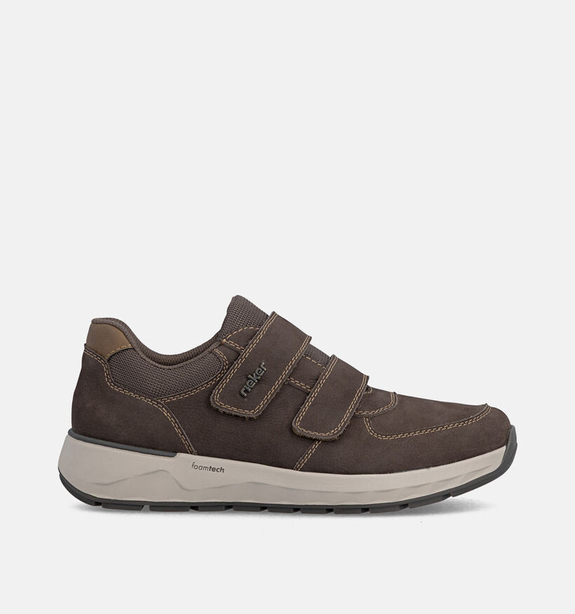 Rieker Antistress Chaussures plates en Brun fonc&eacute; pour hommes (376520) - pour semelles orthop&eacute;diques