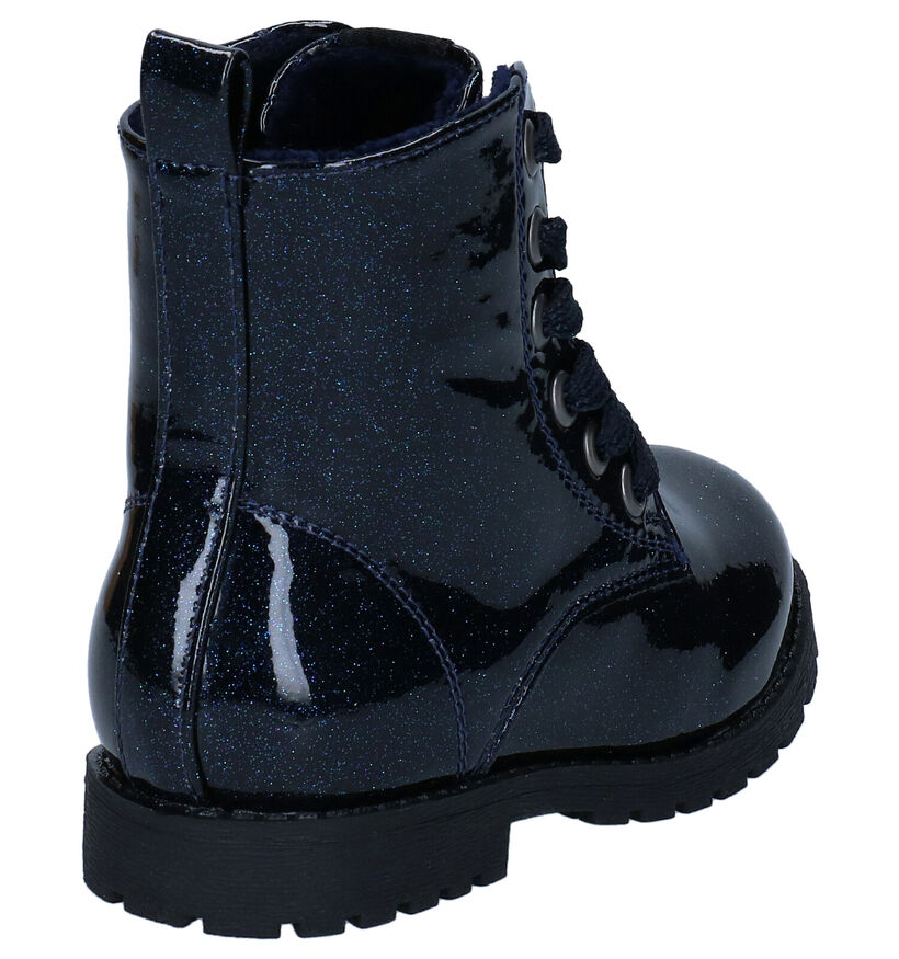 K3 Bottines en Bleu foncé en simili cuir (280763)