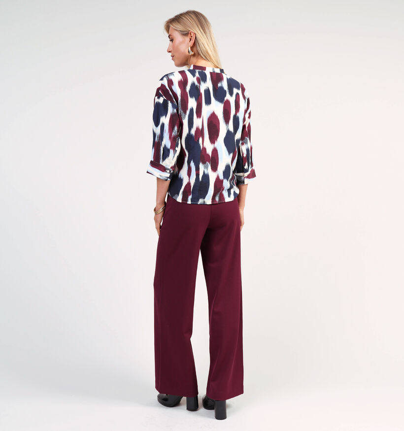 Vila Vivarone Pantalon classique en Bordeaux pour femmes (361316)