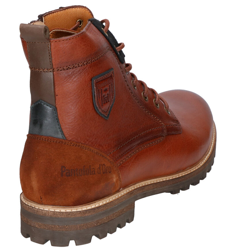 Pantofola d'Oro Ponzano High Cognac Boots in leer (257412)