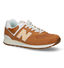 New Balance 574 Witte Sneakers in daim (319188)