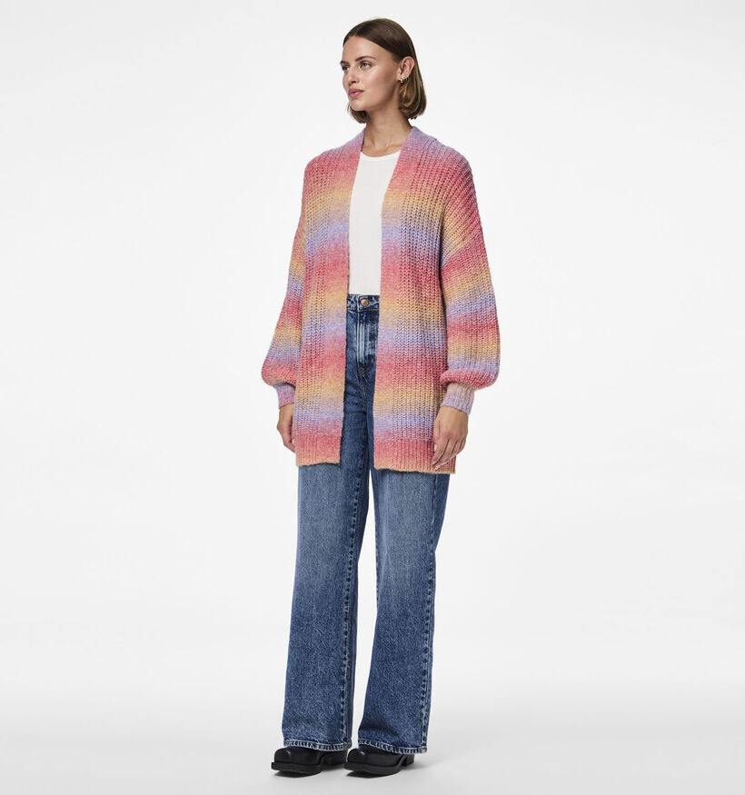 Pieces Sillo Oranje Gebreide cardigan voor dames (342967)